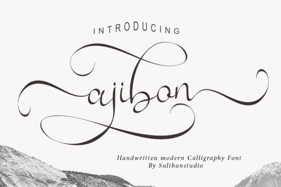 Ajibon: A Flowing Script Font for Campaign Design