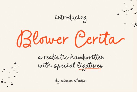 Blower Cerita: A Handwritten Font for Editorial Storytelling