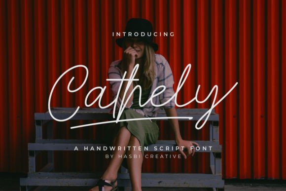 Cathely: Handwritten Script Font for Marketing Visuals