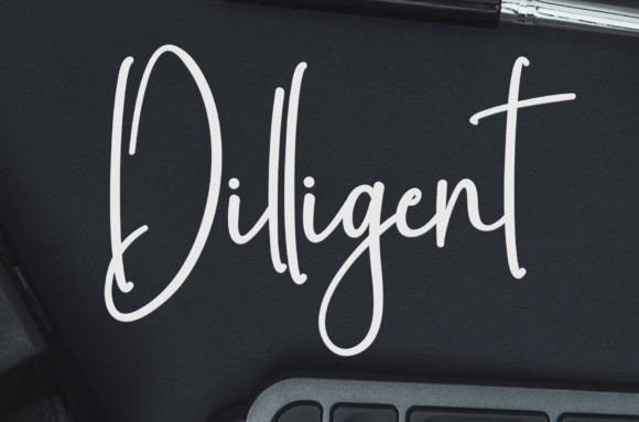 Dilligent Font: A Handwritten Script for Handmade Products