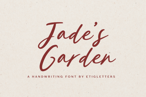 Jade’s Garden: A Handwritten Font for Editorial Design