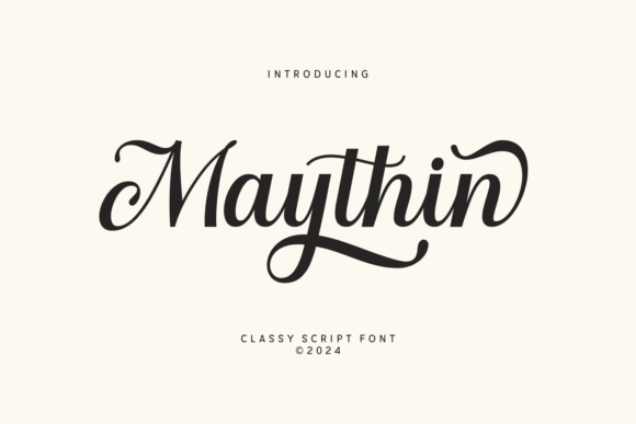 Maythin: A Refined Script Font for Luxury Branding