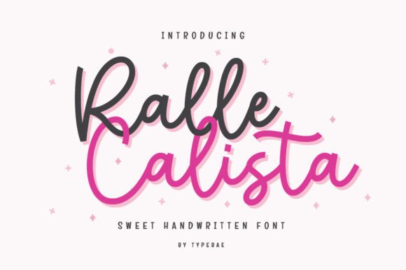 Ralle Calista: A Handwritten Script Font for Your Handmade Shop
