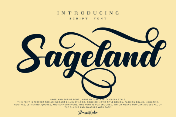 Sageland Script Font: Elevate Your Small Business Branding