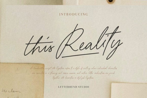 This Reality Font: A Handwritten Script That Brings Class to Real Branding Work