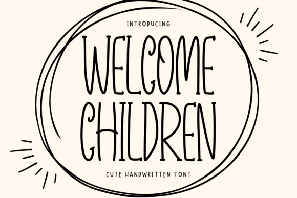 Welcome Children: A Playful Script Font for Warm Editorial Design